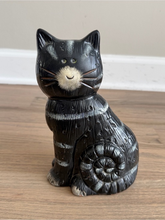 Other - Vintage Painted Red Clay Hollow Cat Figurine